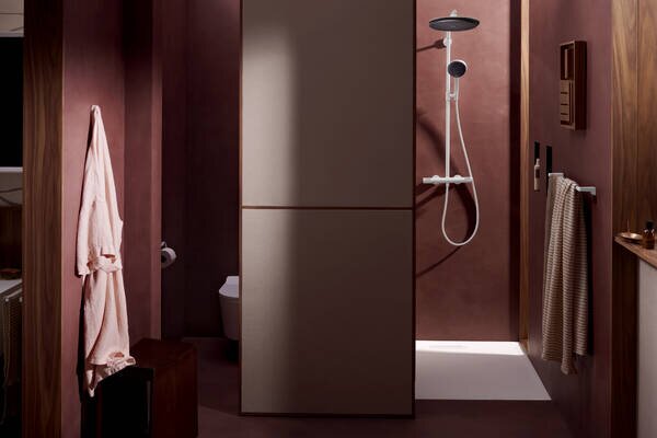 Hansgrohe Raindance Alive S set de duș perete cu termostat cu duș de ploaie alb 24594700