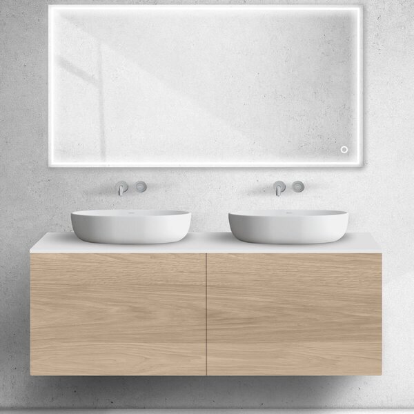 Oltens Lun dulap 140x44.7x52 cm sub chiuveta pe perete stejar 60040060
