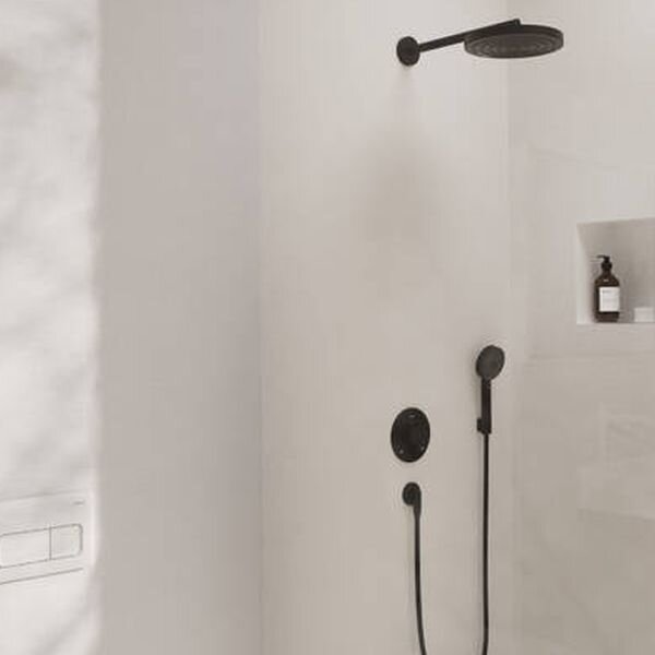 Hansgrohe Pulsify S set de duș ascuns cu termostat cu duș de ploaie negru 24624670