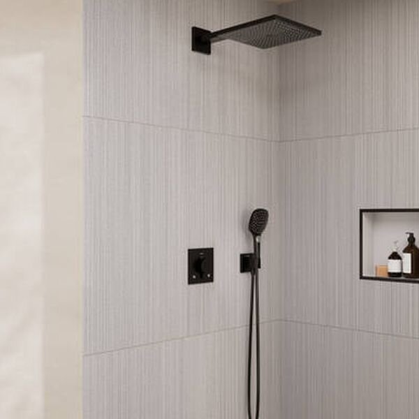 Hansgrohe Raindance E set de duș ascuns cu termostat cu duș de ploaie negru 24623340
