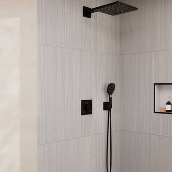 Hansgrohe Raindance E set de duș ascuns cu termostat cu duș de ploaie negru 24623670