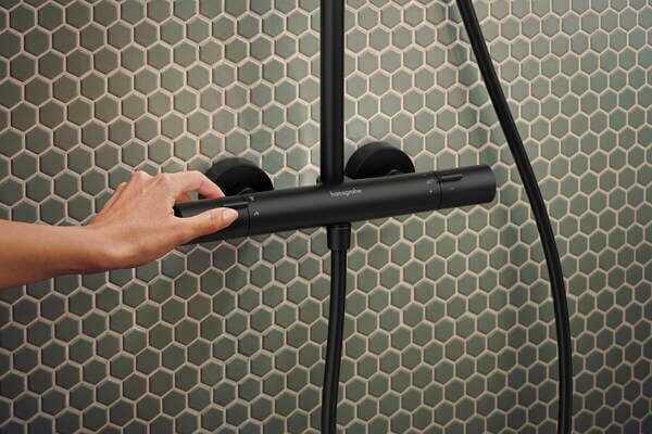 Hansgrohe Activera Q set de duș perete cu duș de ploaie negru 28748670