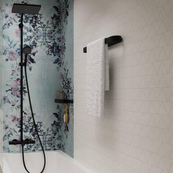 Hansgrohe Activera Q set de duș perete cu termostat cu duș de ploaie negru 28753670
