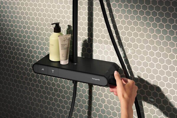 Hansgrohe Activera Q set de duș perete cu termostat cu duș de ploaie negru 28649670