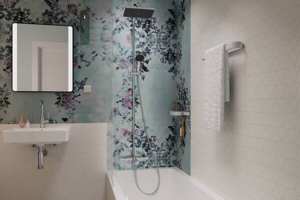 Hansgrohe Activera Q set de duș perete cu termostat cu duș de ploaie crom 28753000