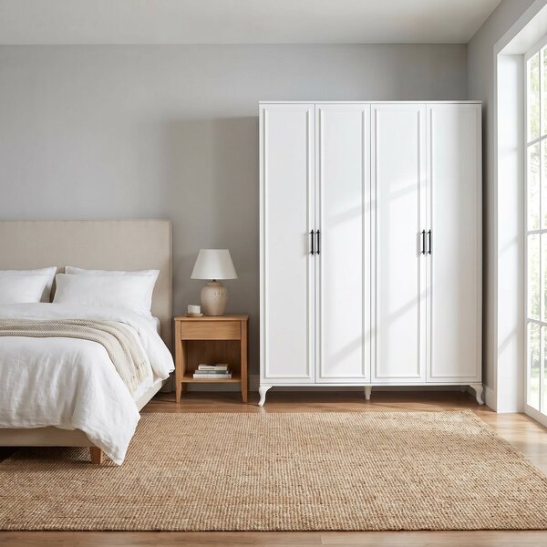 Dulap Haine Adore Country, 4 usi, Alb, 180x224x62 cm