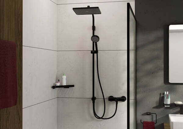 Hansgrohe Activera Q set de duș perete cu duș de ploaie negru 28757670