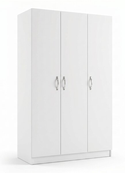Dulap Haine Adore Diamond 3 Usi cu umeras, Alb, 80x45x170 cm