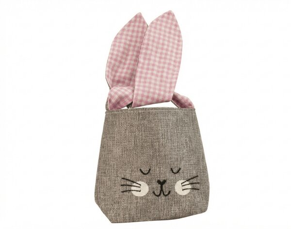 Sac din material NATURO sub forma de iepure, 14x14 cm - mai multe variante Culoare: Roz