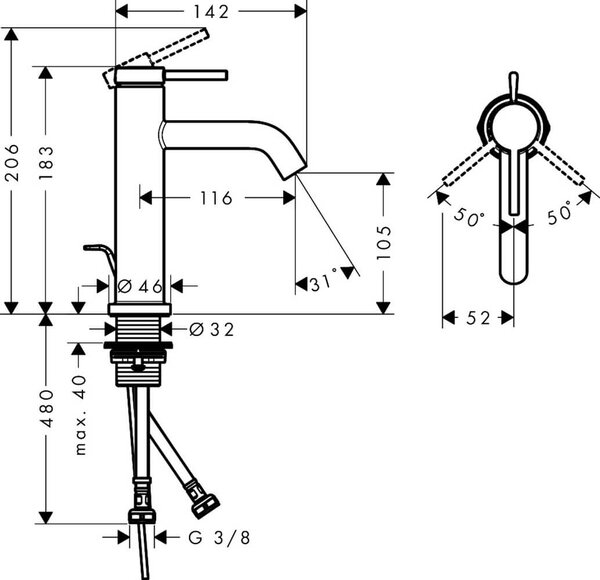 Hansgrohe Crometta set de baie perete cu termostat cu duș de ploaie auriu 88002389