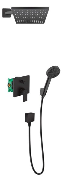 Hansgrohe Vernis Shape set de duș ascuns cu duș de ploaie negru 88002344