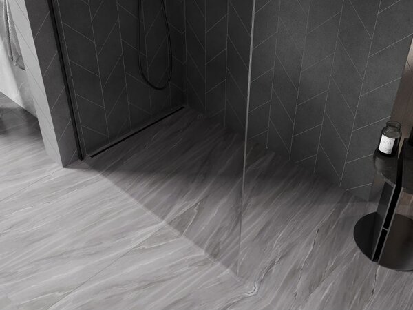 Mexen Kioto-X perete de duș Walk-in 70 x 200 cm, transparent 10 mm, negru - 800-070-101-70-00-X