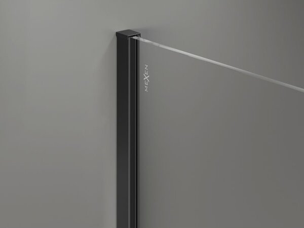 Mexen Kioto-X perete de duș Walk-in 70 x 200 cm, transparent 10 mm, negru - 800-070-101-70-00-X