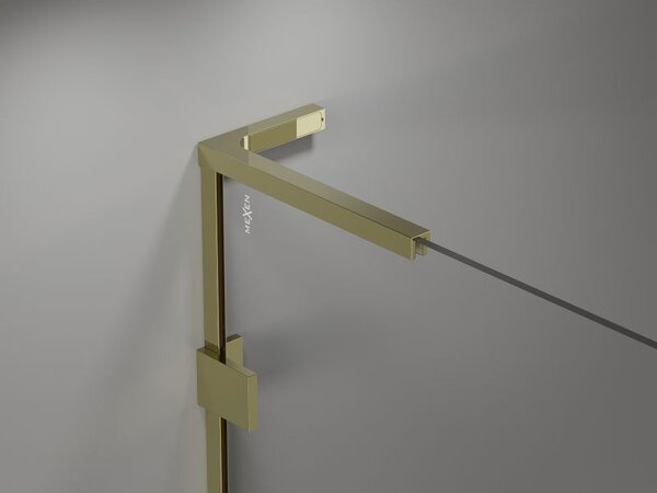 Mexen Lunar L paravan baie cu un panou 90 x 150 cm, transparent, auriu - 897L-090-000-50-00