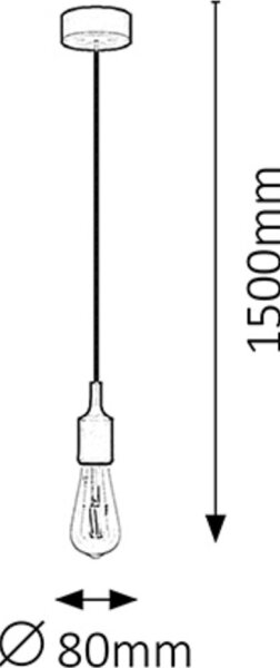 Rabalux 1413 - Lampa suspendata ROXY E27/40W galben