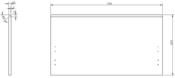 Mexen Rivel, mobilier de baie 80 cm cu blat, 1 sertar, canelat, nuc, 91A20-08047-1-BFC86