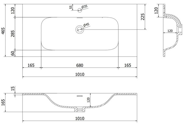 Mexen Orio dulap de baie 100 cm cu chiuvetă Vela, 2 sertare, alb lucios - 91A10-10047-2-BFF00-W23M00