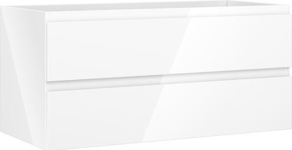 Mexen Orio, mobilier baie 100 cm, 2 sertare, alb lucios, 91A10-10047-2-BFF00