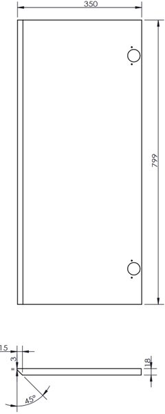 Mexen Rivel dulap baie 35 cm, 2 uși, canelat, alb mat - 91A21-03016-2-BF01