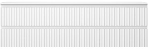 Mexen Rivel dulap baie sub lavoar 160 cm cu blat, 2 sertare, canelat, alb mat - 91A20-16047-2-BFFC01