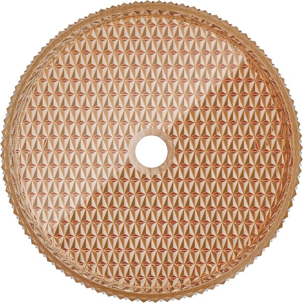 Mexen Aura chiuvetă de sticlă pe blat 39 x 39 cm, aur roz - 24013968