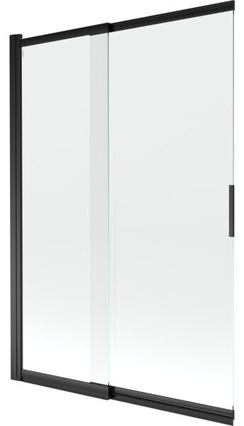 Mexen Fox paravan de duș 2-canate, glisant 120 x 150 cm, transparent, negru - 891-120-002-70-00