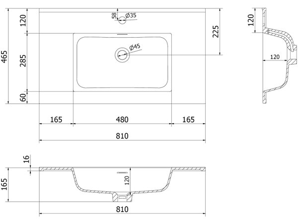 Mexen Orio, mobilier de baie 80 cm cu lavoar Otis, 1 sertar, alb lucios, 91A10-08023-1-BF00-W18M00