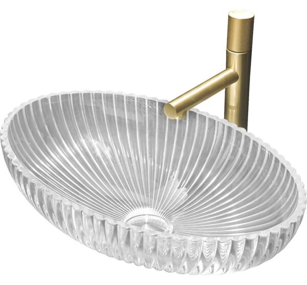 Mexen Zira chiuvetă de sticlă pe blat 53 x 35 cm, transparent - 24175300