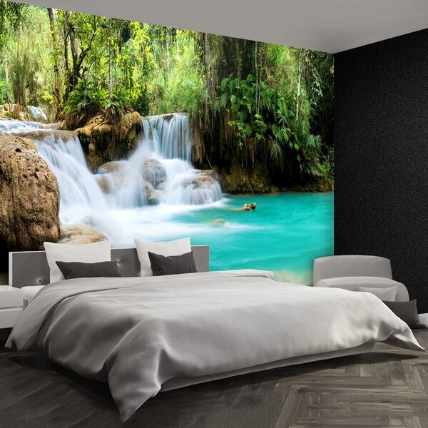 Fototapet Kuang Si Cascada