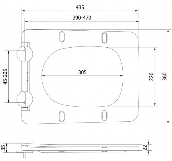 Mexen, Mexen Vera placă wolnoopadająca slim, duroplast, negru mat - 39164085