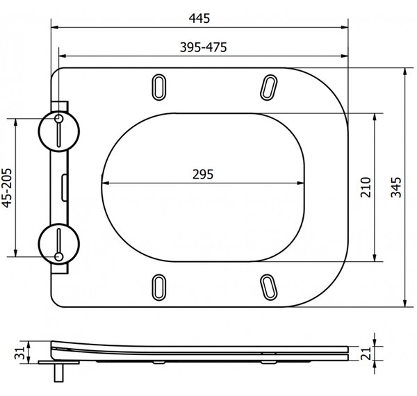 Mexen, Mexen Teo placă wolnoopadająca slim, duroplast, mat gri-albastru - 39840069