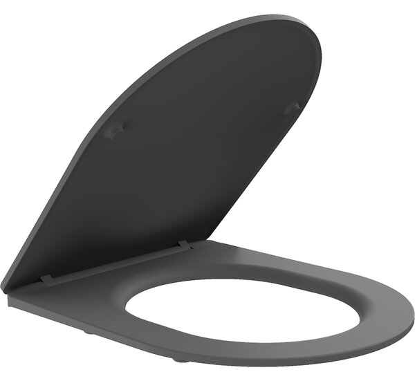 Mexen Lena, Rico, scaun de toaletă cu închidere moale, duroplast, gri închis mat, 39740071
