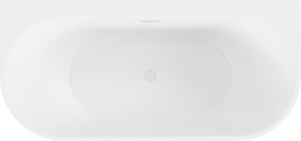 Mexen Oval+, cadă de sine stătătoare pe perete 170 x 80 cm, alb lucios, alb preaplin, 52681708000-20
