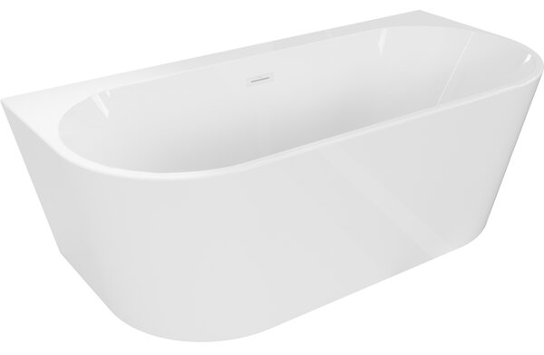 Mexen Oval+, cadă de sine stătătoare pe perete 170 x 80 cm, alb lucios, alb preaplin, 52681708000-20