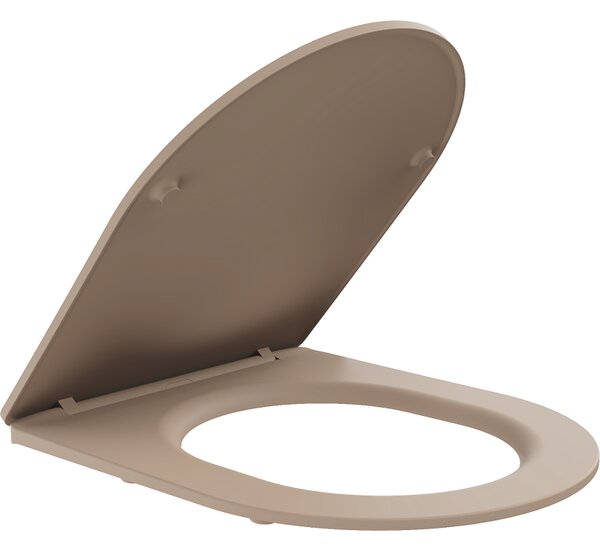 Mexen capac de WC care coboară încet, slim, duroplast, cappuccino mat - 39740064