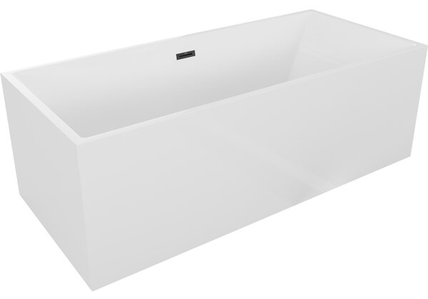 Mexen Vigo cadă de sine stătătoare 178,5 x 80 cm, albă, preaplin negru - 51251788000-70