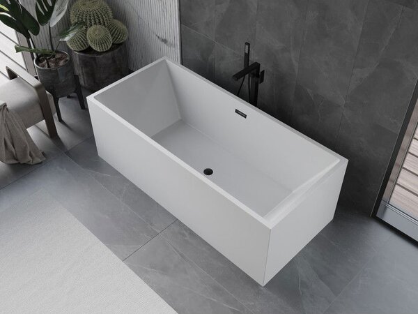 Mexen Vigo cadă de sine stătătoare 178,5 x 80 cm, albă, preaplin negru - 51251788000-70