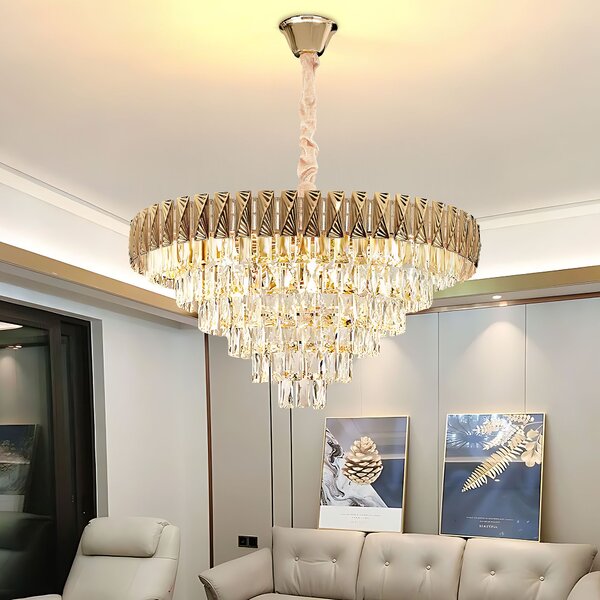Lampă suspendată Cristal G061-CP 80CM GOLD