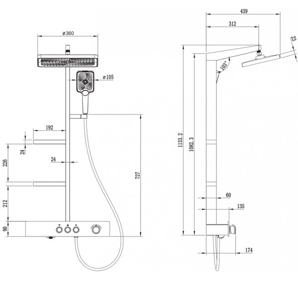 Mexen Saxx, set de dus cu manual si cap de ploaie, alb, 78102-20
