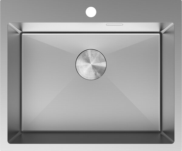 Chiuvetă Mexen Solix, din oțel inoxidabil cu 1 compartiment, 600 x 500 mm, oțel periat, 6408601000-01