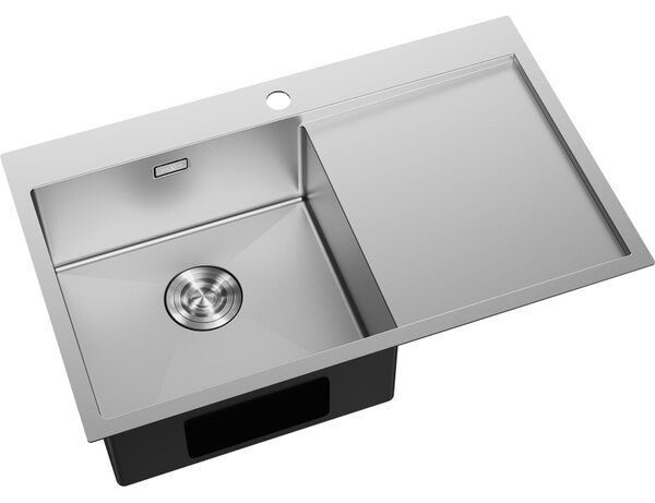 Mexen Exar chiuvetă din oțel inoxidabil cu 1 compartiment și scurgător, stânga 780 x 480 mm, inox - 6433781010L-01