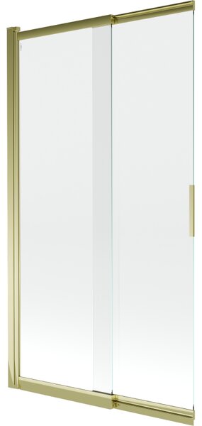 Mexen Fox paravan pentru cadă de duș cu 2 canaturi glisante 100 x 150 cm, transparent, auriu - 891-100-002-50-00