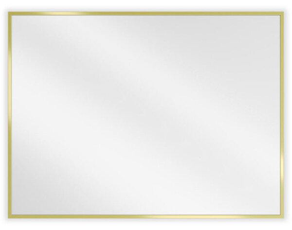 Mexen Loft, oglinda baie dreptunghiulara 80 x 60 cm, culoare rama auriu lucios, 9852-080-060-000-50