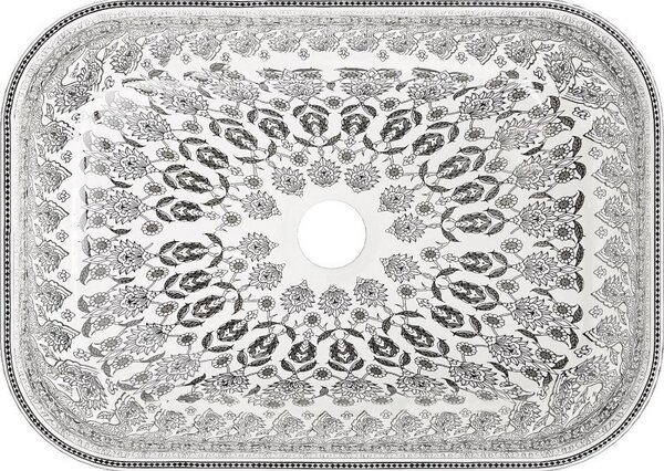 Mexen Rita Umyvoar Pe Blat 45 x 32 cm, Alb/Negru Model - 21084586