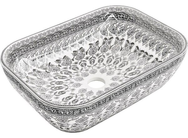 Mexen Rita Umyvoar Pe Blat 45 x 32 cm, Alb/Negru Model - 21084586
