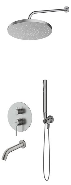 Set baterie cadă-duș Oltens Molle 34113910, cap de duș Oltens Pluva 37010910, 39100910, 39402910, 39304910, 37102910, 37200910