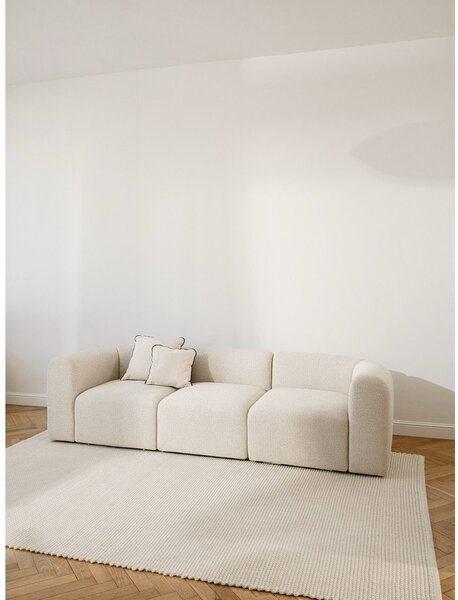 Covor bej țesut manual din lână 140x200 cm Talo – noo.ma
