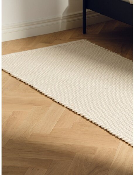 Covor bej țesut manual din lână 140x200 cm Talo – noo.ma