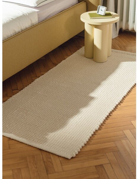 Covor bej țesut manual din lână 140x200 cm Talo – noo.ma