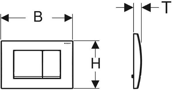Geberit Delta20 buton de spălare pentru WC alb 115.137.11.1